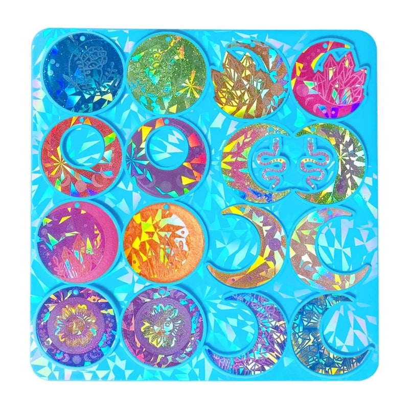 Holo Crystal Moon Silicone Molds