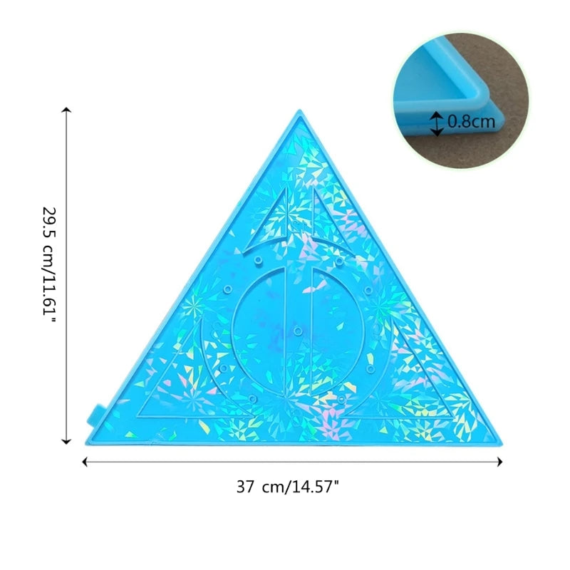 Holographic Silicone Triangular Clock Mold