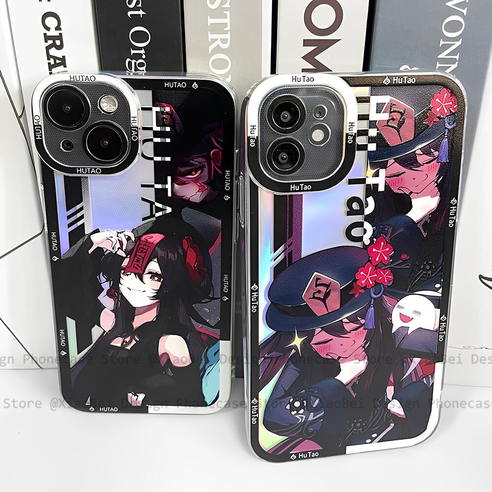 Holo Genshin Impact Hutao iPhone Case