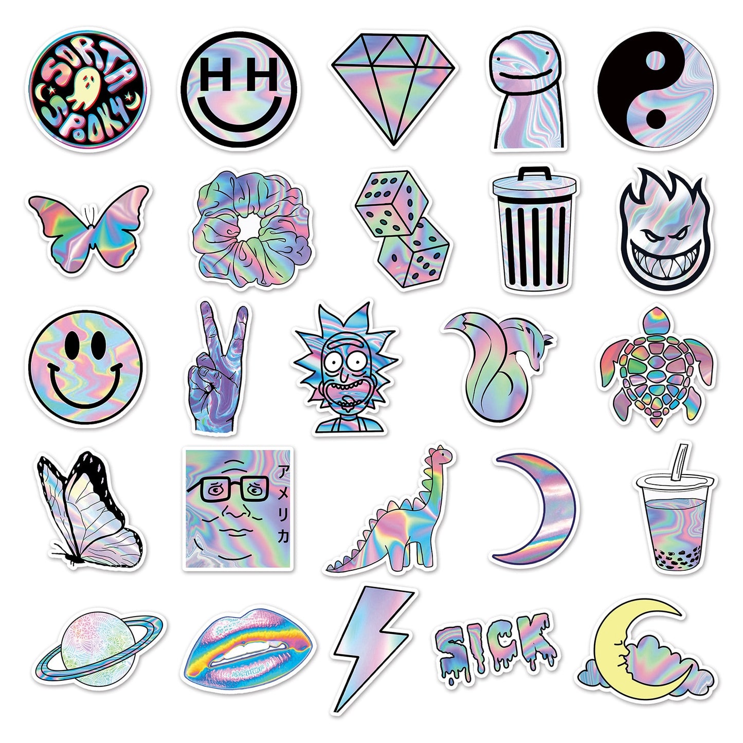 Holographic Graffiti Stickers