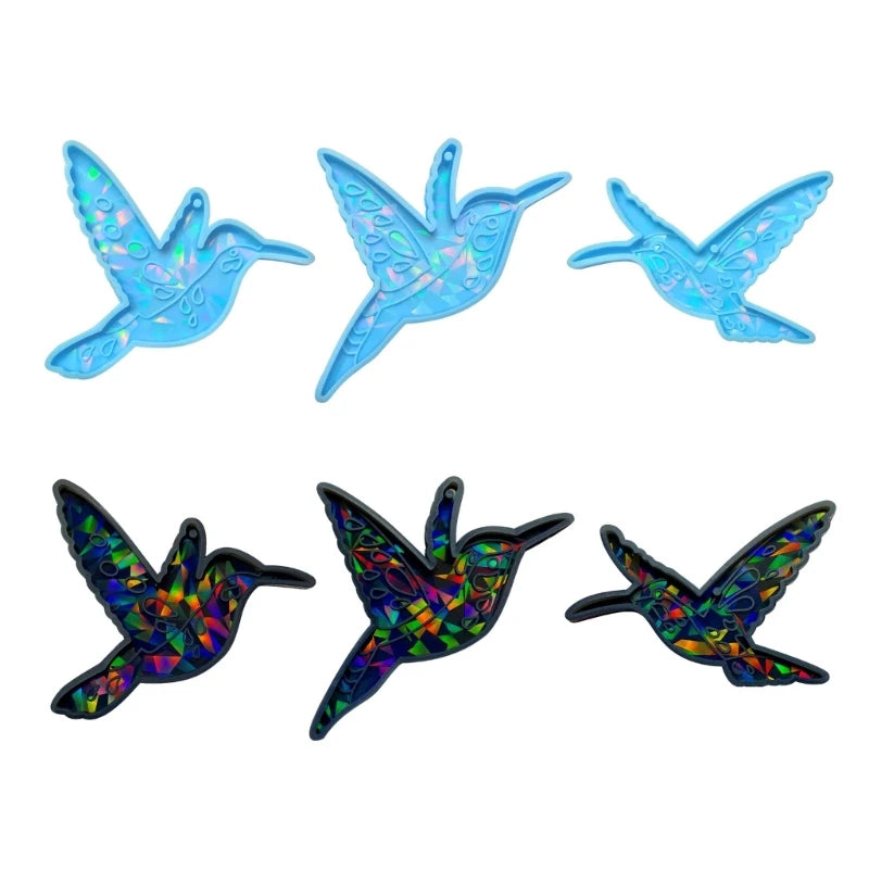 DIY Holographic Hummingbird Keychain Silicone Mold