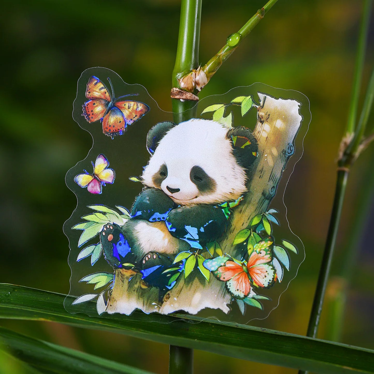 Kawaii Baby Panda Holo Stickers