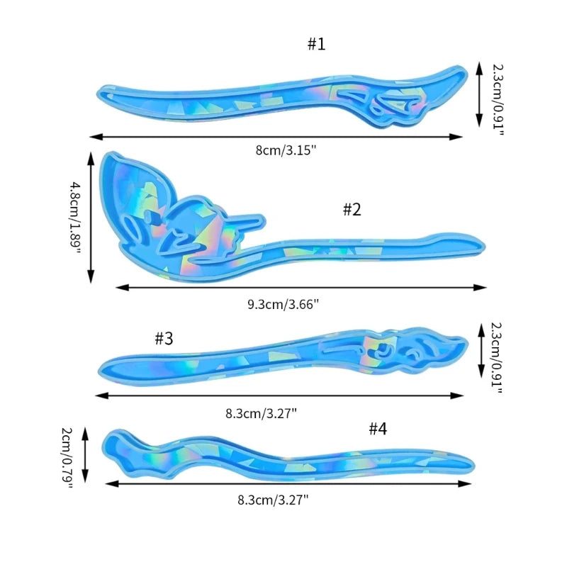 Holo Hairpin Epoxy Resin Molds DIY Hair Chopsticks