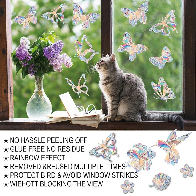 1/3PCS Rainbow Prism Window Stickers