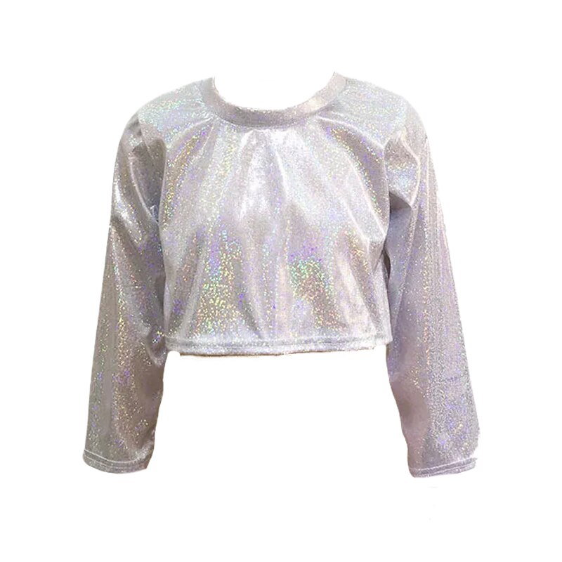 Holographic Shiny Metallic Tops