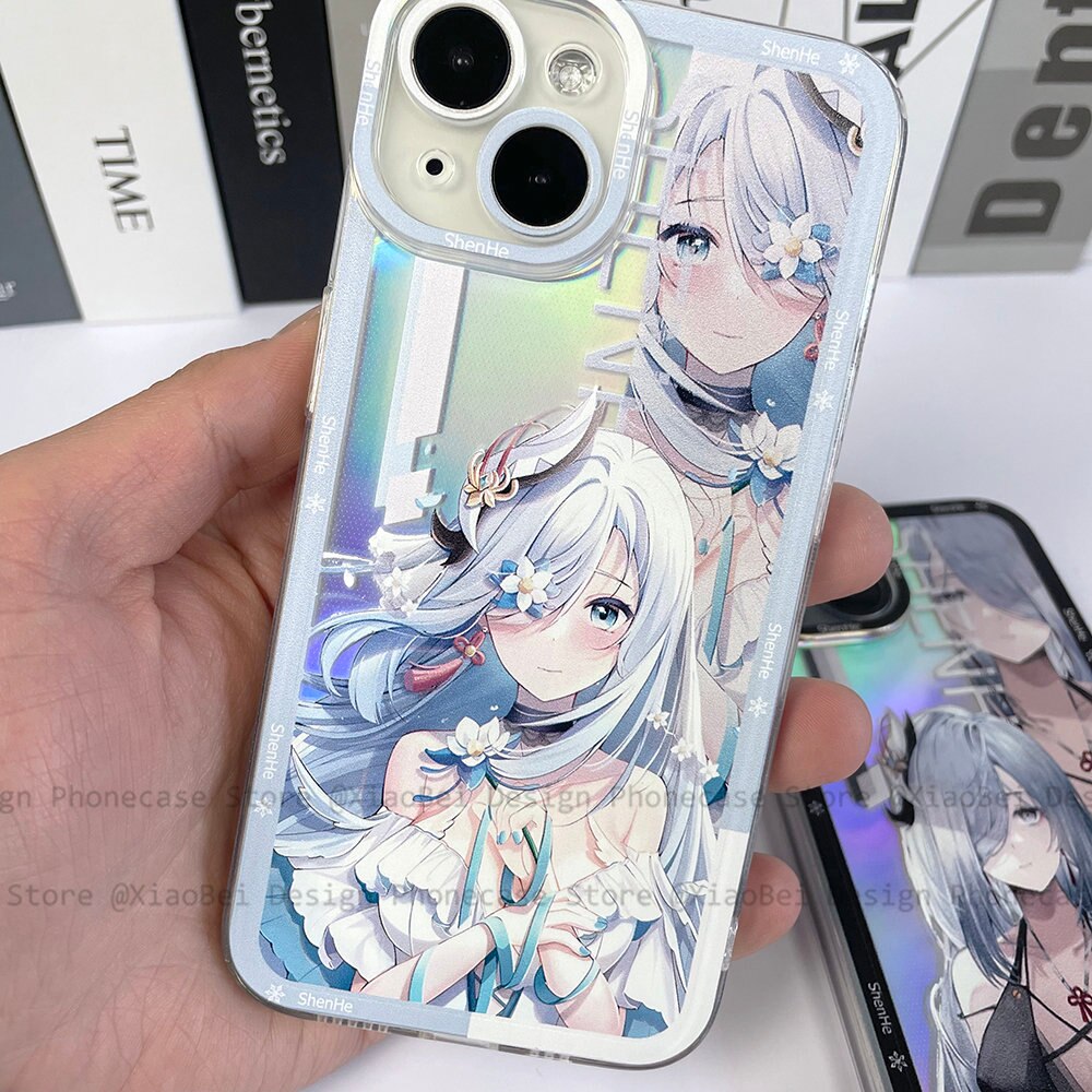 Holo Genshin Impact Shenhe iPhone Case