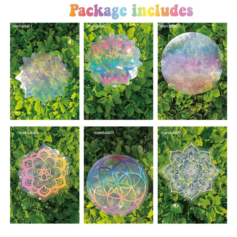 6Pcs/set Sun-catcher Window Stickers