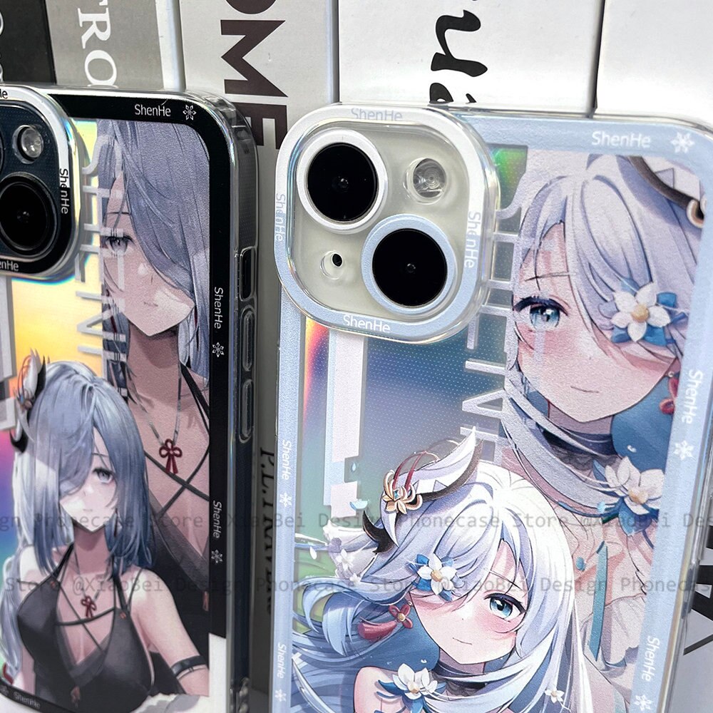 Holo Genshin Impact Shenhe iPhone Case