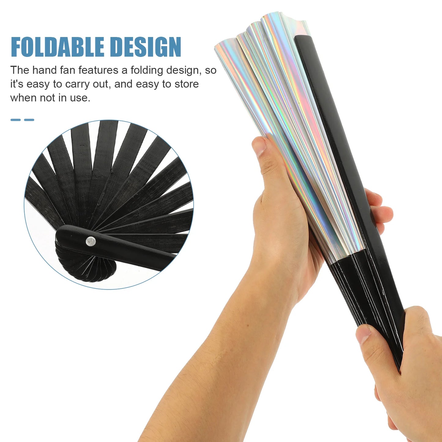 Holo Rave Folding Classical Party Fans