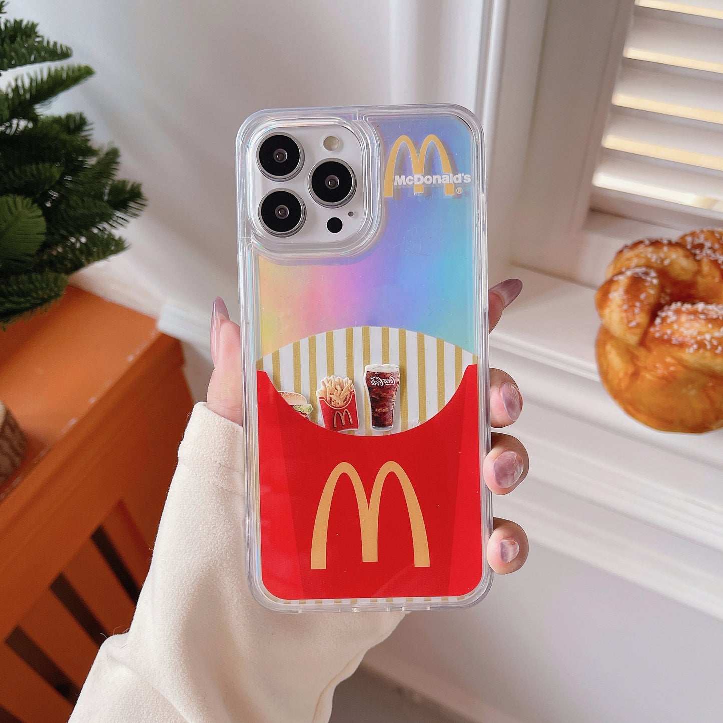 Holo 3D hamburger iPhone Case