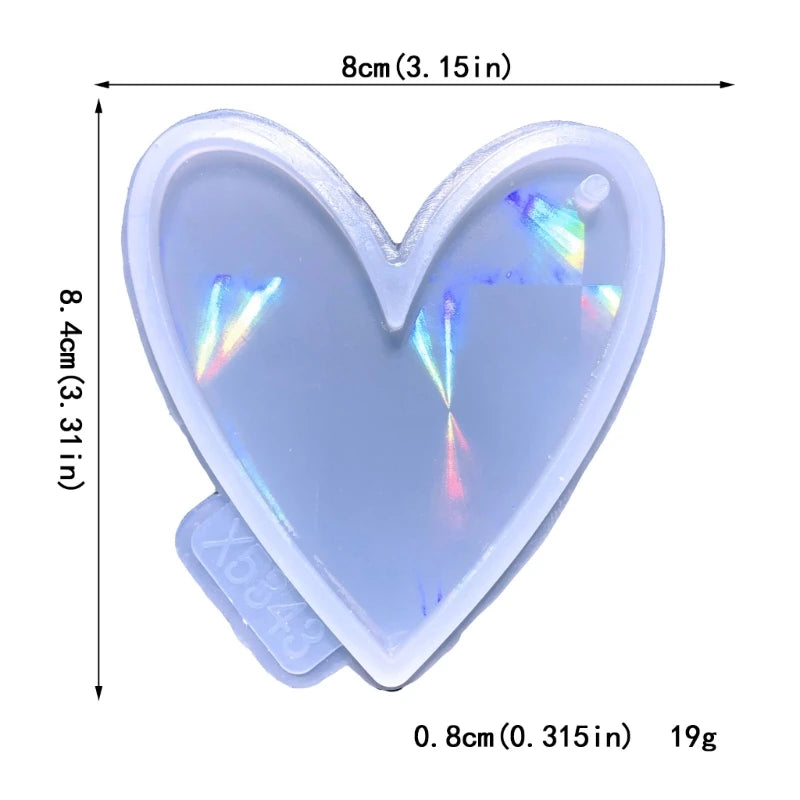 Holographic Heart DIY Silicone Mold