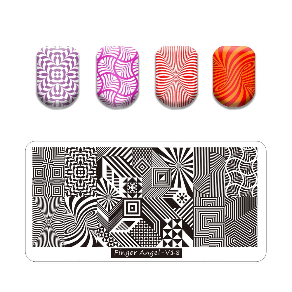 Nail Art Stamping Plates Holo Case