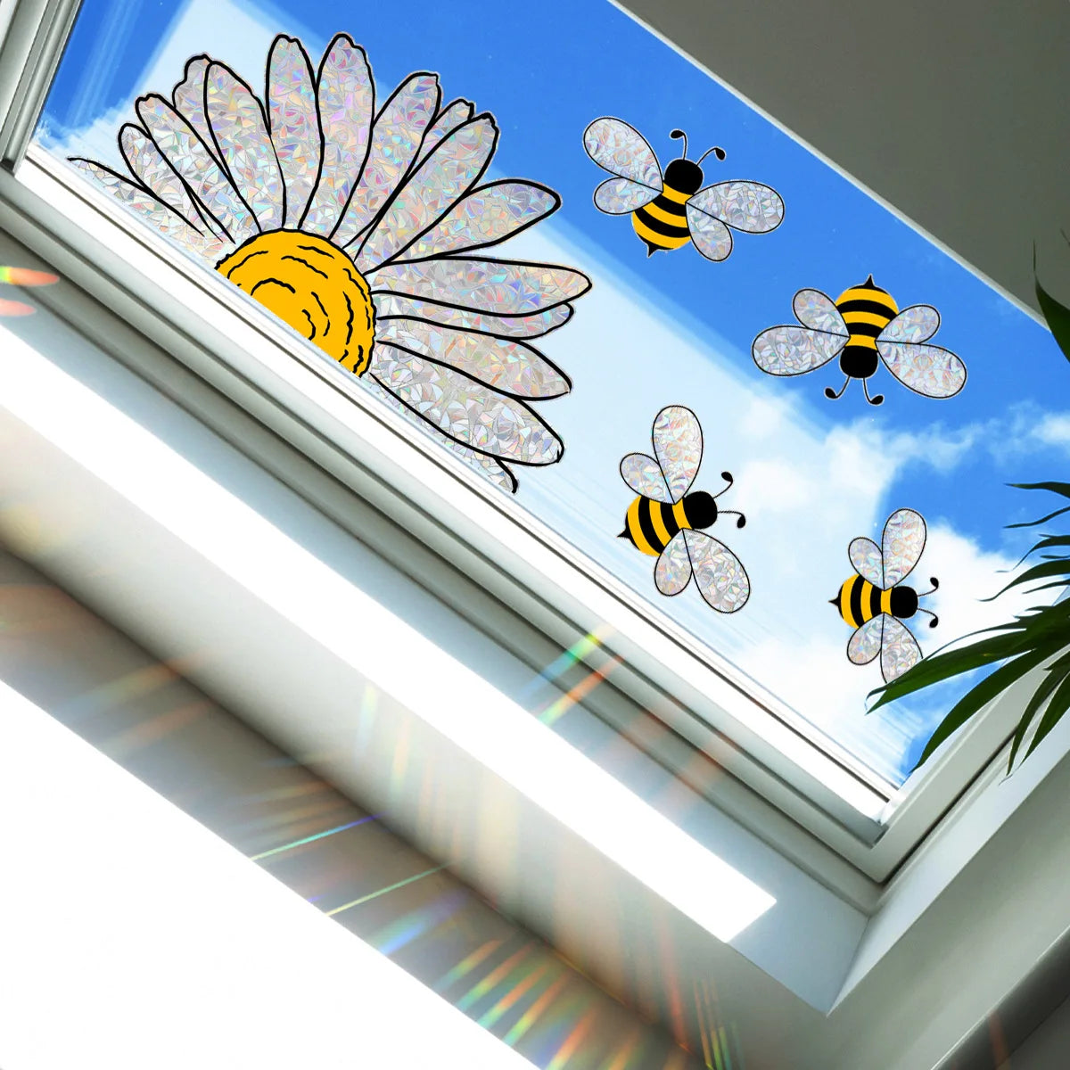 Holo Bee Sunflower Sun-Catcher