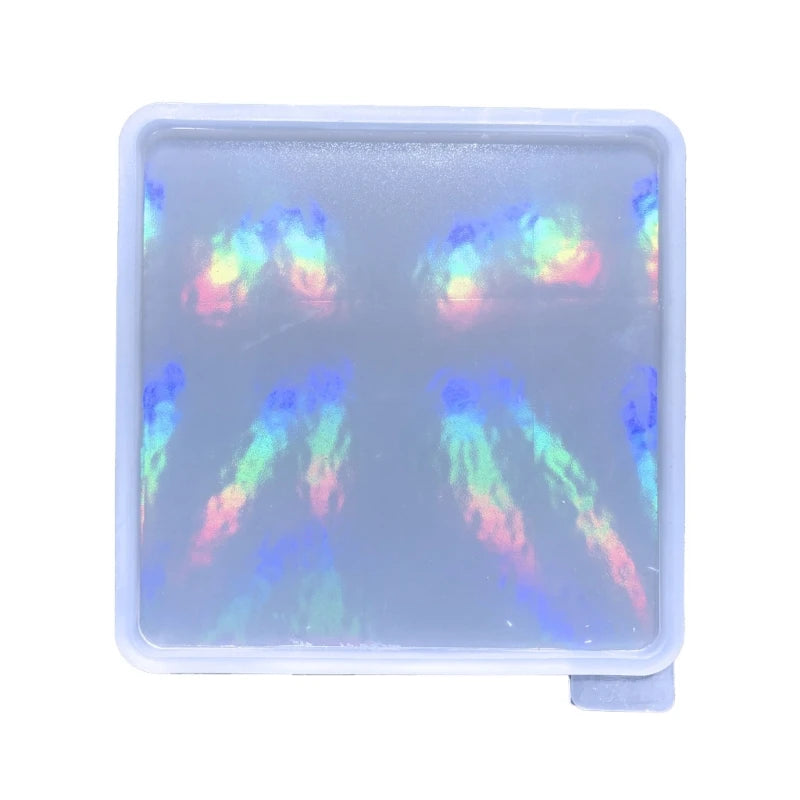 Holographic Square Crystal Coaster Mold