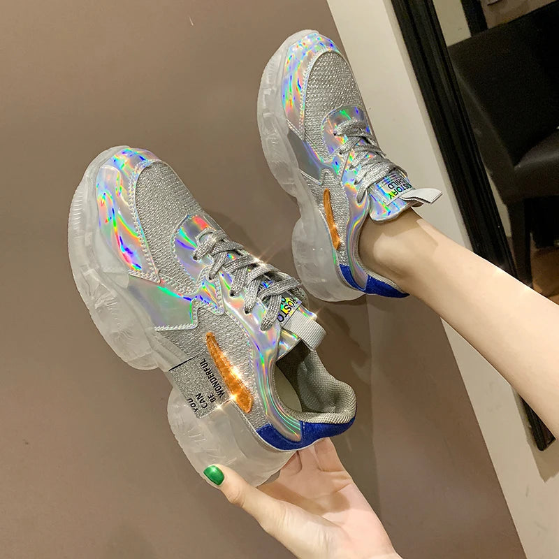 Holographic Transparent Sneakers