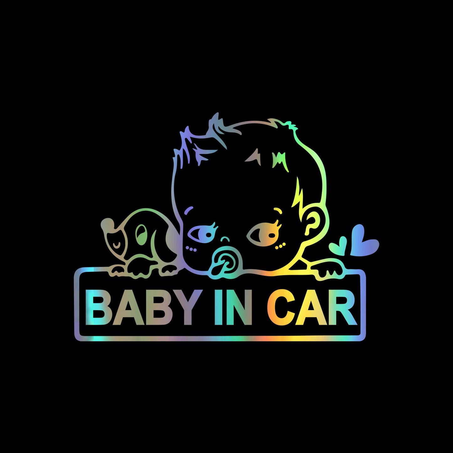 Holographic Baby/Kids On Board Car Vinyl Stickers