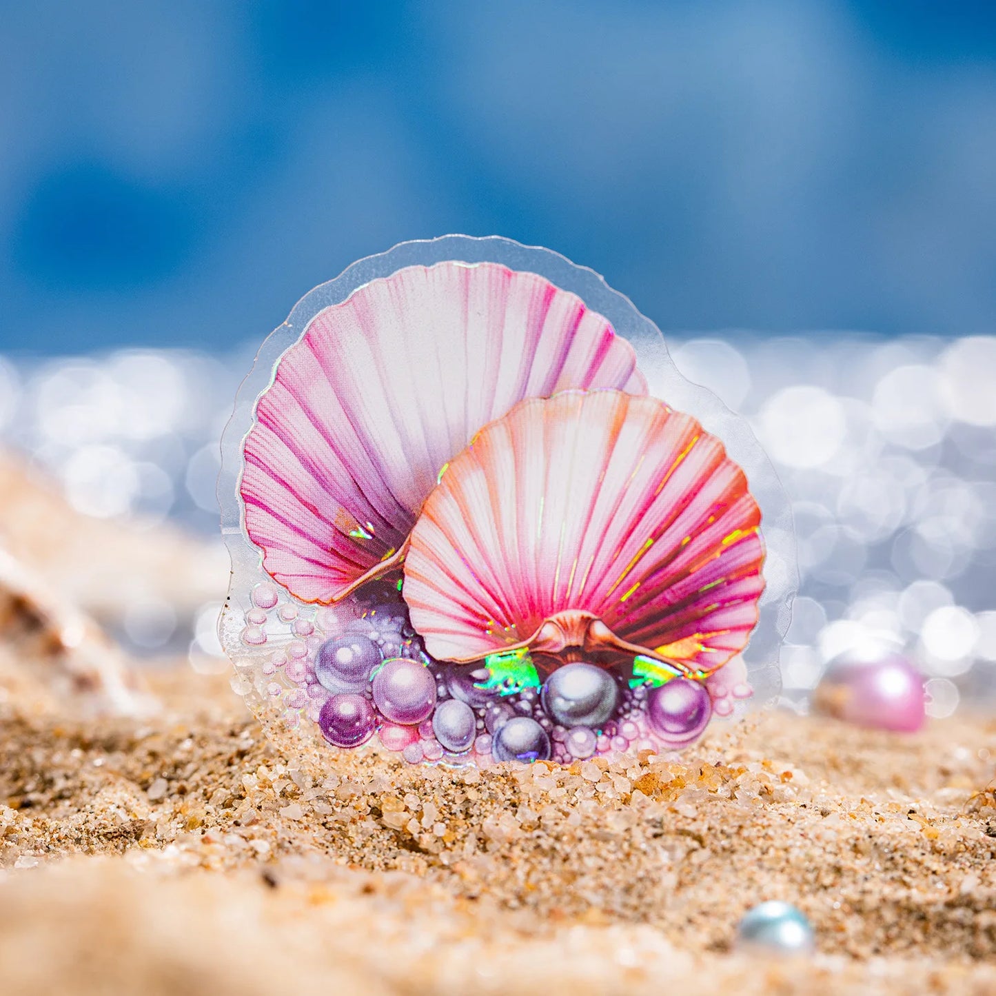 Kawaii Seashell Holo Stickers