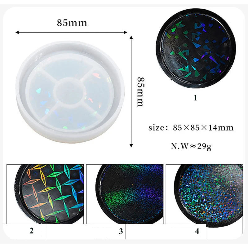 Holo Silicone Coaster Mold for Epoxy Resin