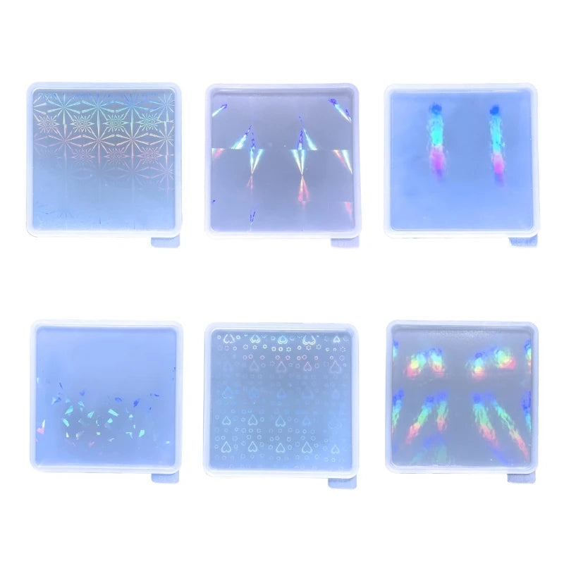 Holographic Square Crystal Coaster Mold