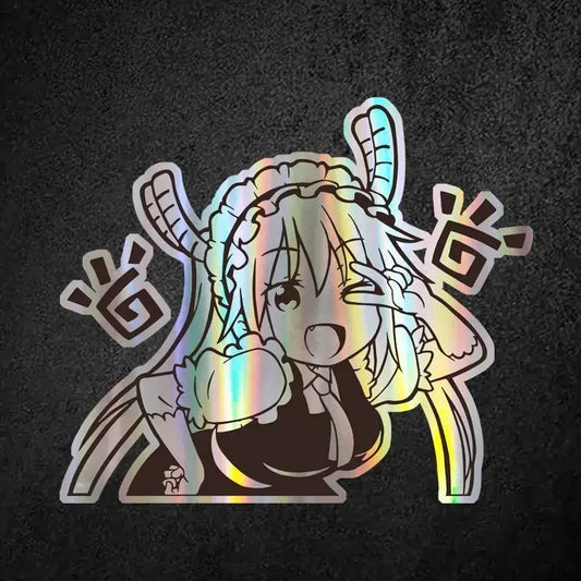 Kawaii Anime Girls Maid Dragon Holo Sticker