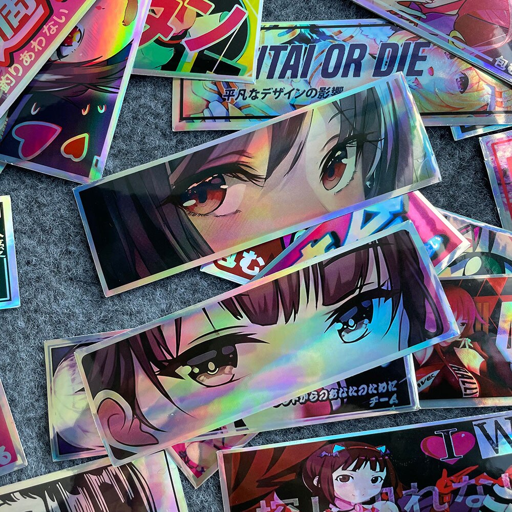 Binary Modification Girl Holographic Car Stickers