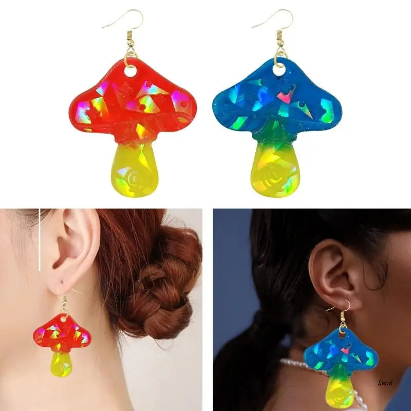 Holographic Mushroom Earrings Resin Mold