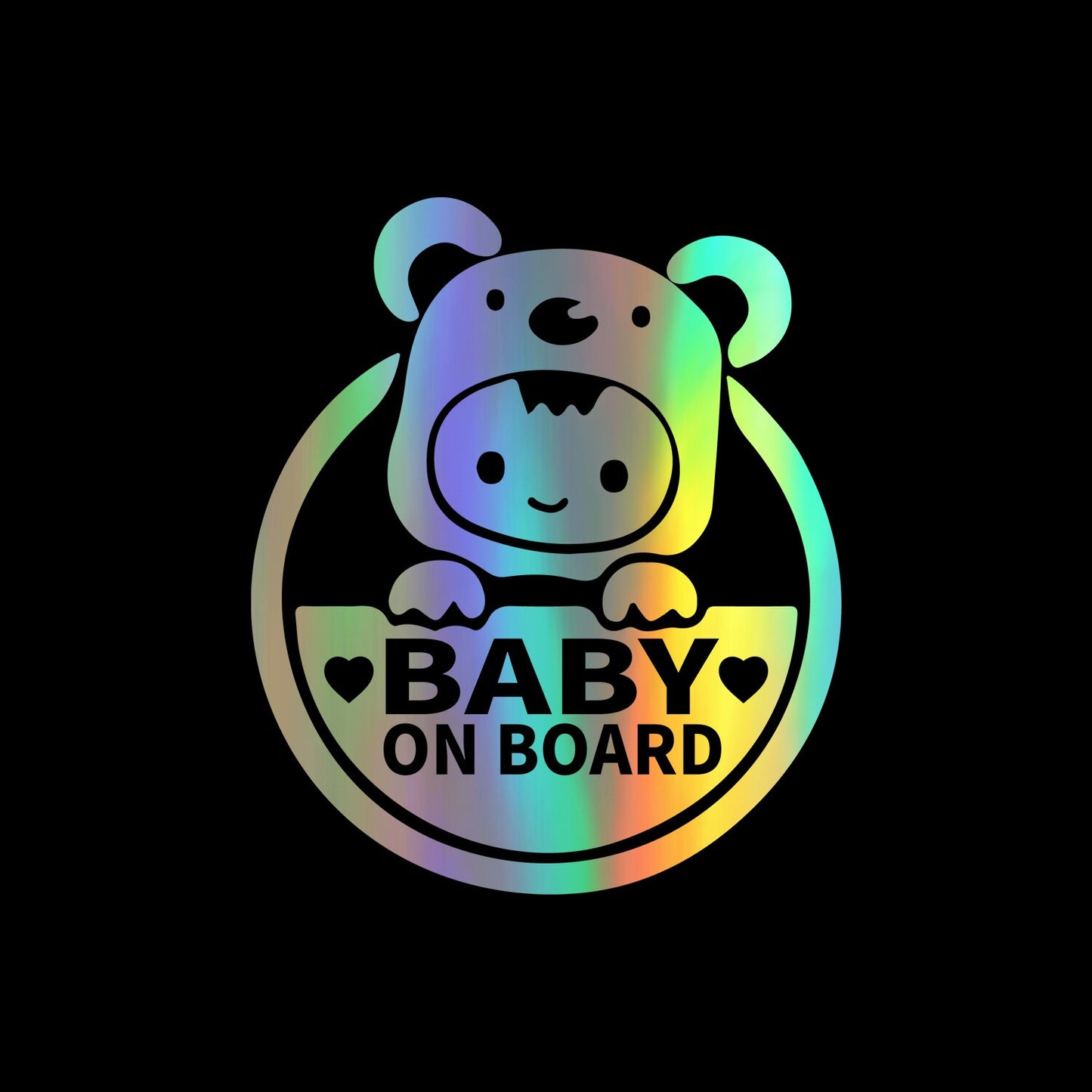 Holographic Baby/Kids On Board Car Vinyl Stickers