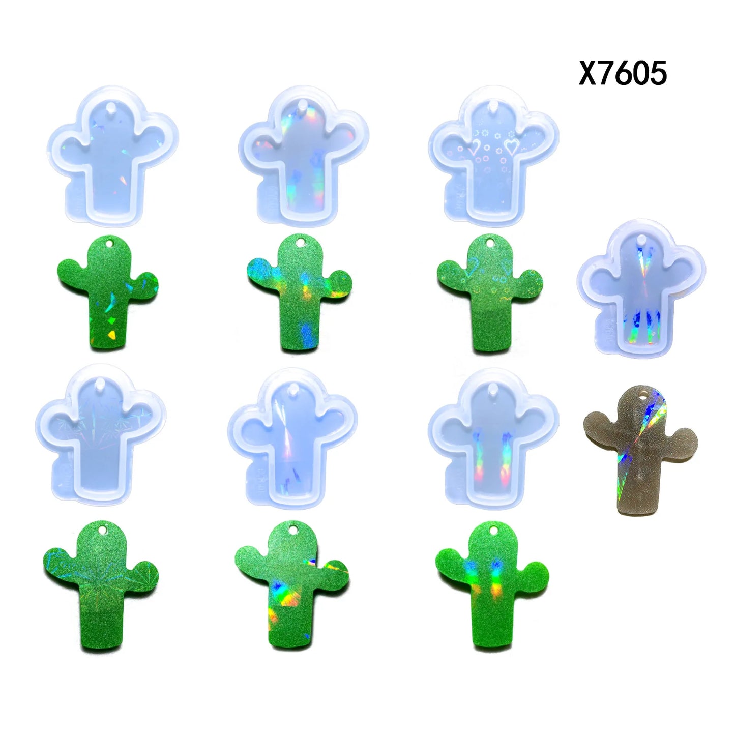 Cactus Holographic Laser Silicone Mold