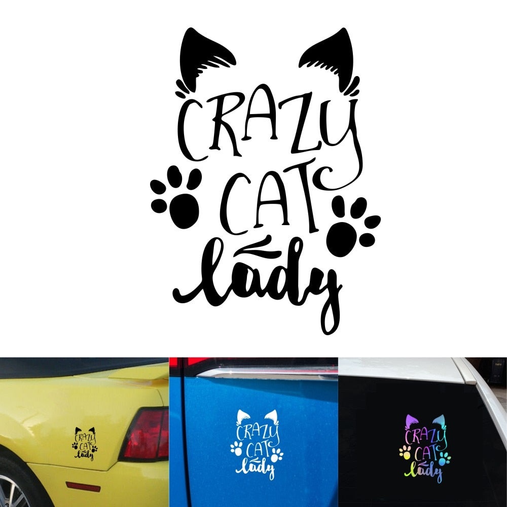 Holographic Cat Paw Prints Car Stickers