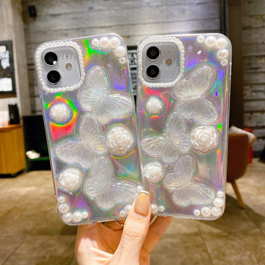 Holographic 3D Butterfly iPhone Case