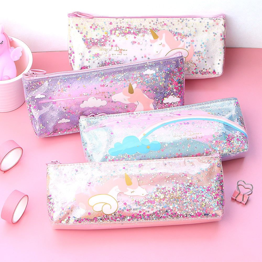 Holographic Cute Unicorn Pencil Case