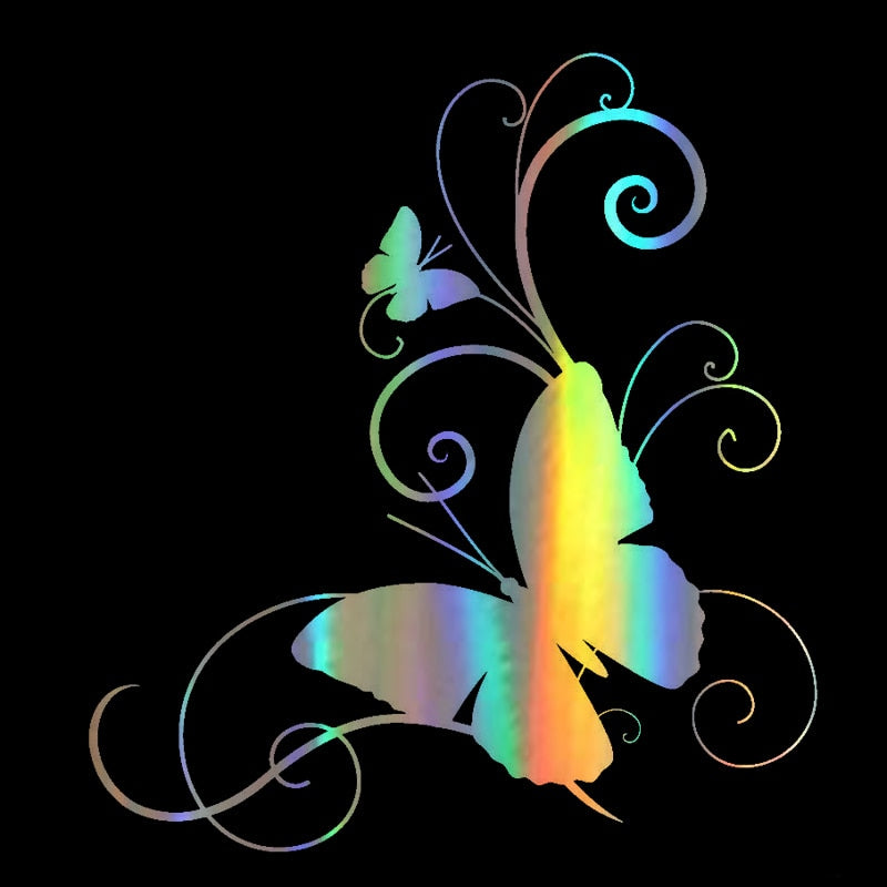 Holographic Butterfly Vinyl Sticker