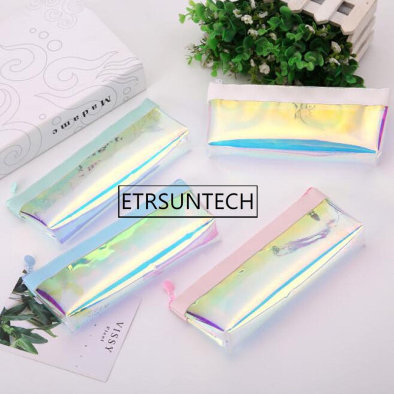 Iridescent Kawaii Glitter Pencil Case