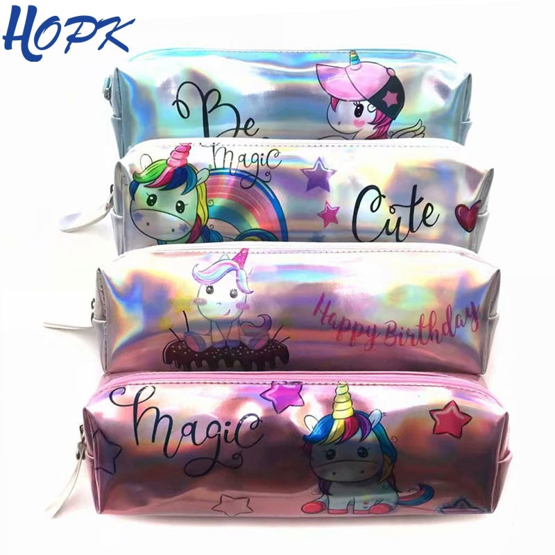 Holographic Cute Unicorn/Cactus Alpaca Pencil Case