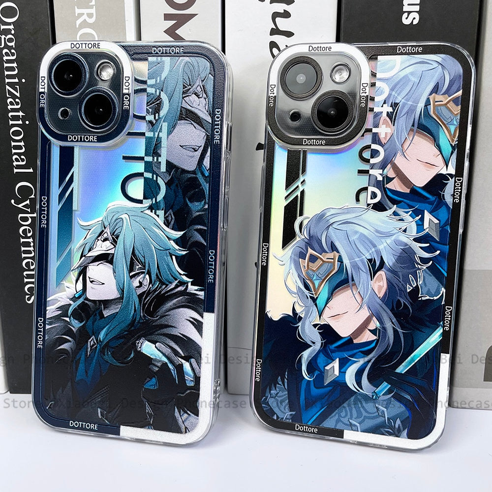 Holo Genshin Impact Dottore iPhone Case