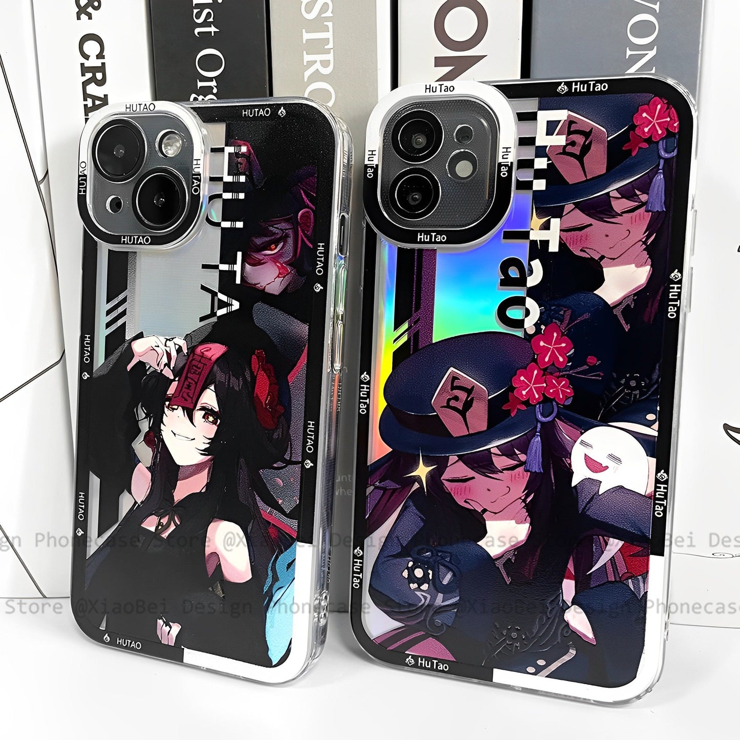 Holo Genshin Impact Hutao iPhone Case