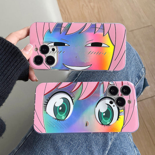 Holo Anime Spy X Family Anya iPhone Case