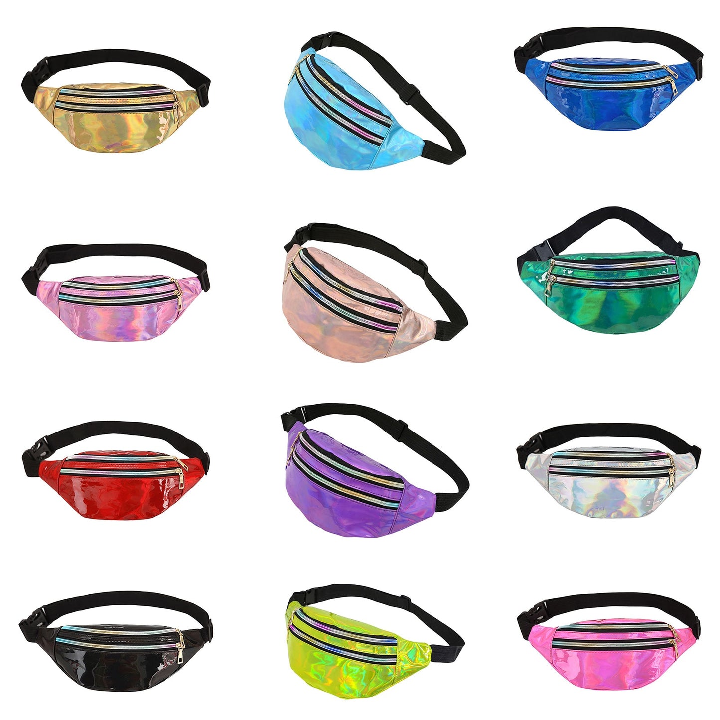 Holographic Fanny Pack / Beach Bum Zip Waist