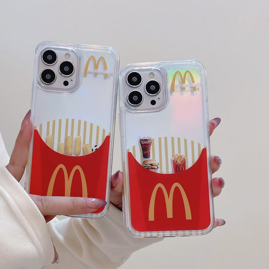 Holo 3D hamburger iPhone Case