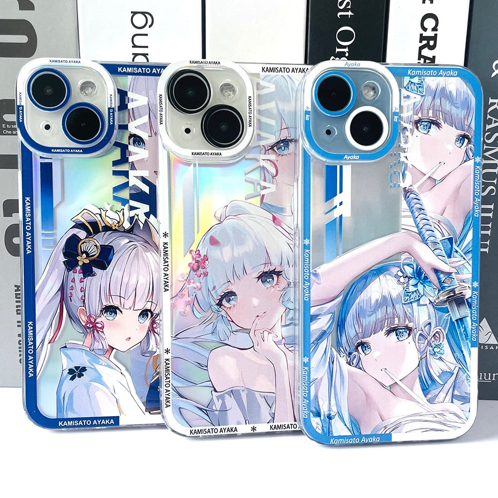 Holo Genshin Impact Kamisato Ayaka iPhone Case