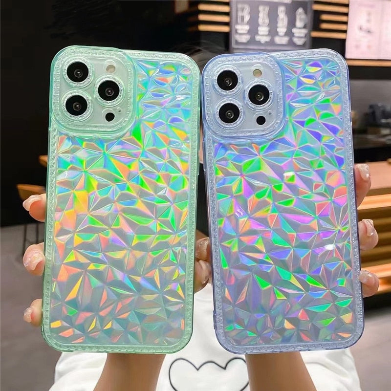 Holo Paper Diamond iPhone Case