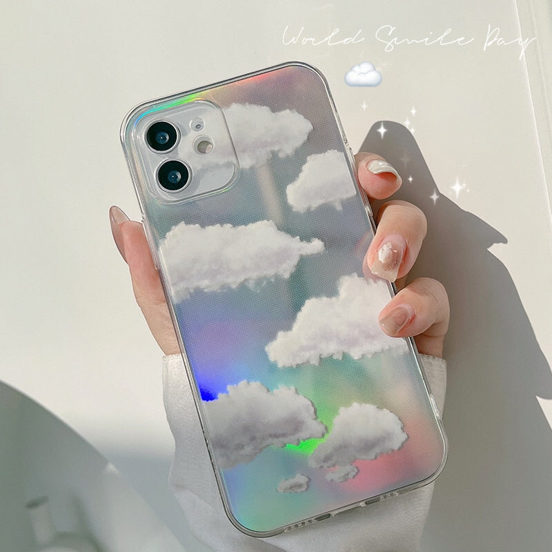 Holo Blue Sky Fantasy Baiyun iPhone Case