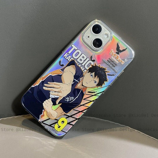 Holo Anime Haikyuu Tobio Kageyama iPhone Case