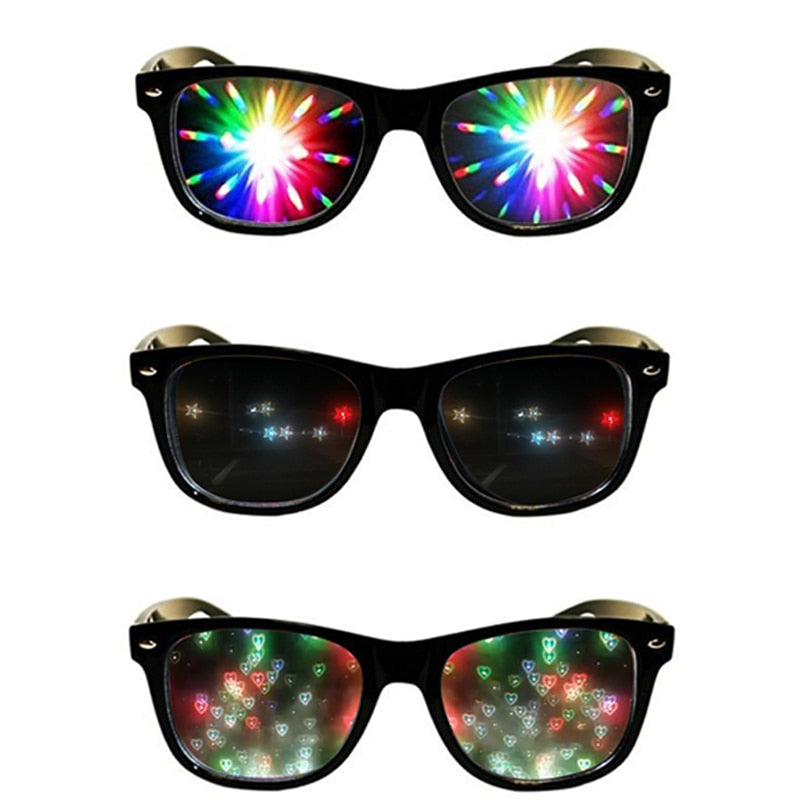 Diffraction 3D Rectangle Sunglasses