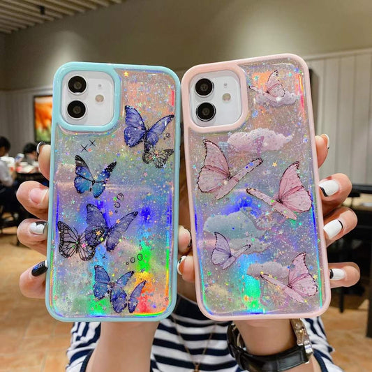 Holo Cute Butterfly iPhone Case