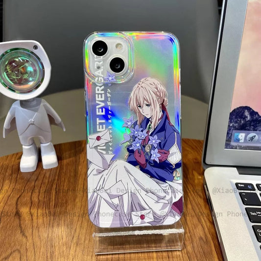 Holo Violet Evergarden iPhone Case