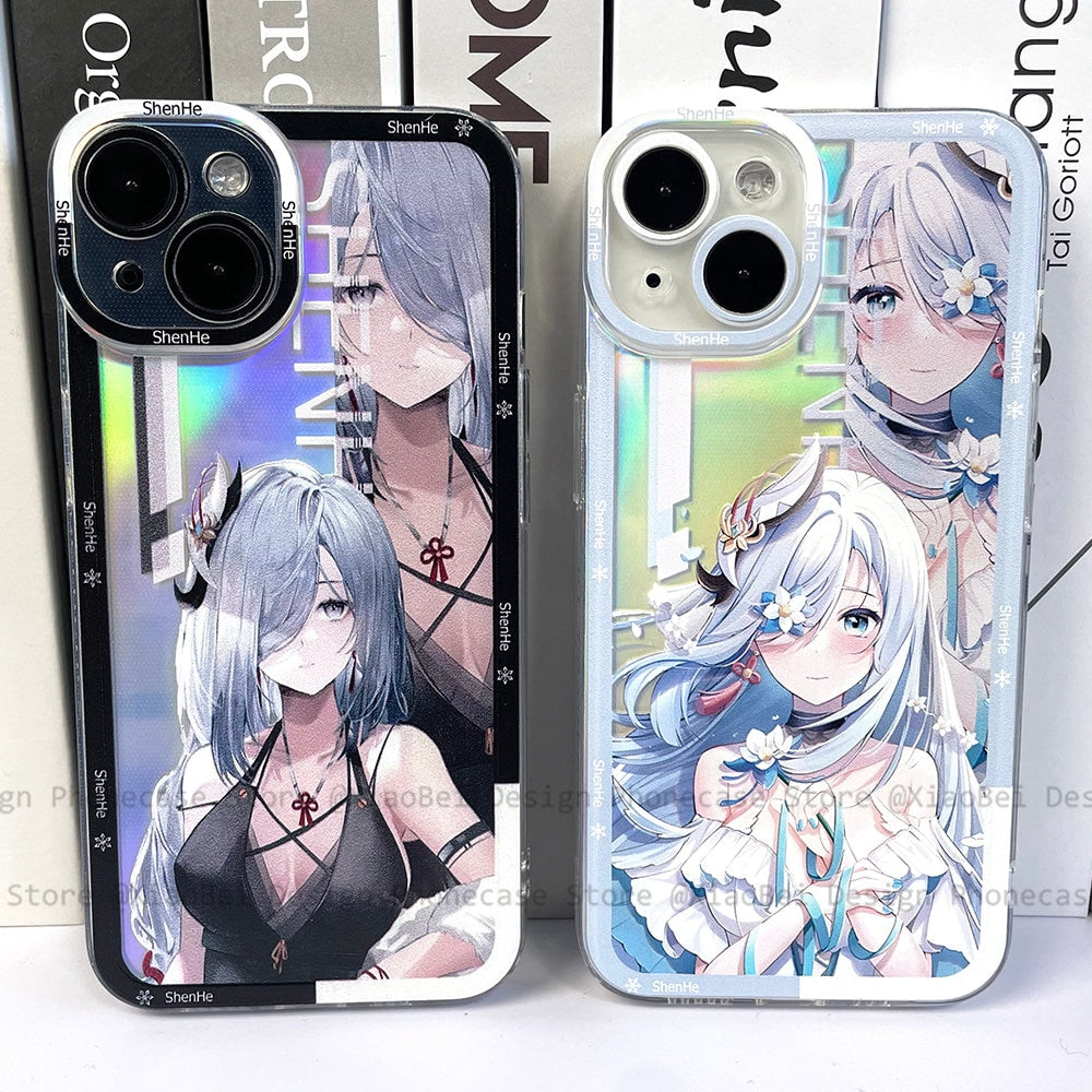 Holo Genshin Impact Shenhe iPhone Case