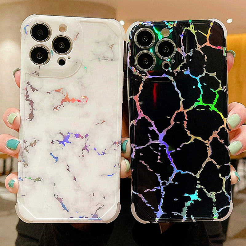 Holo Glossy Marble Samsung Phone Case